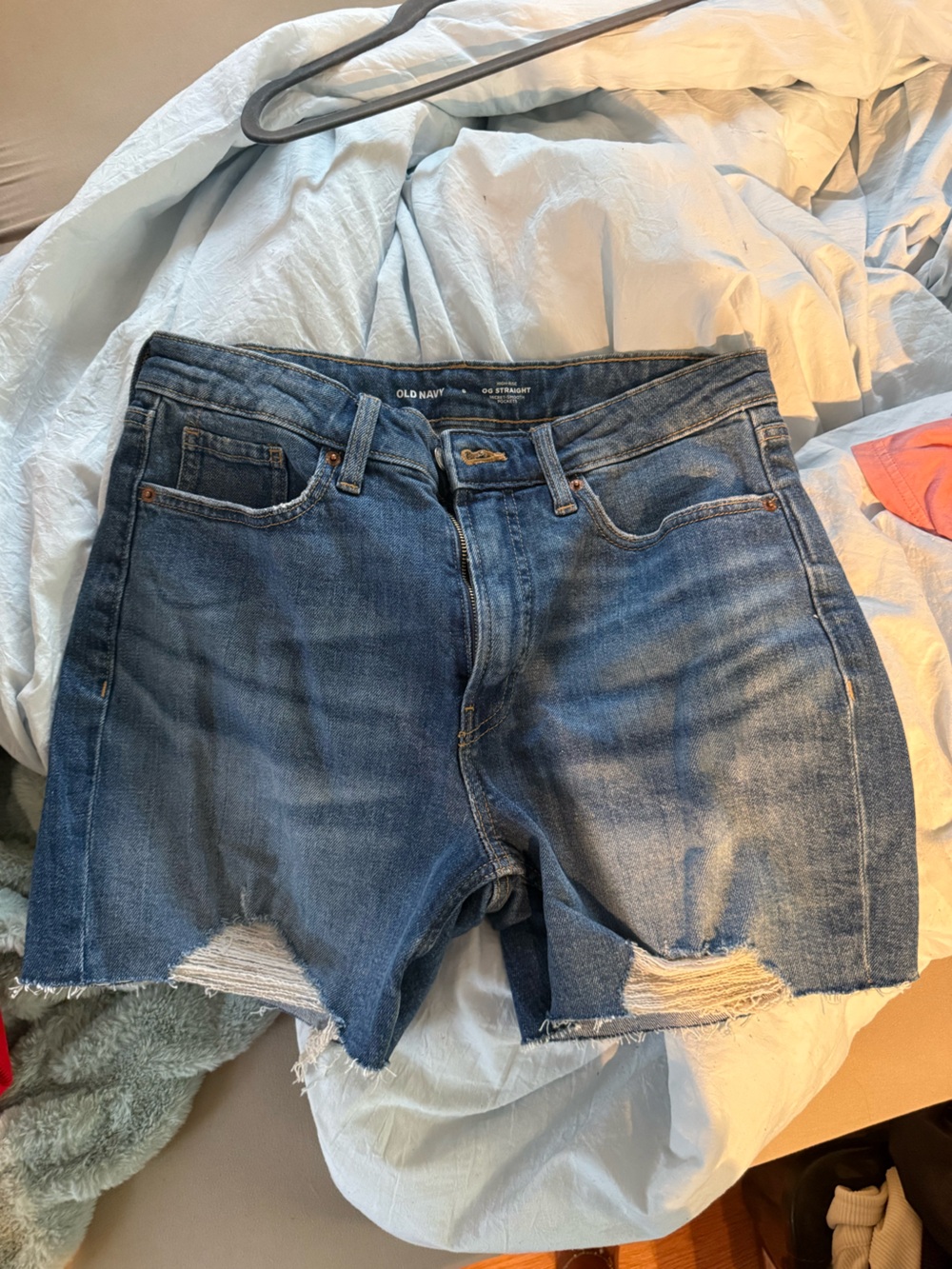 Old Navy Distressed Dark Blue Denim Cutoff Shorts